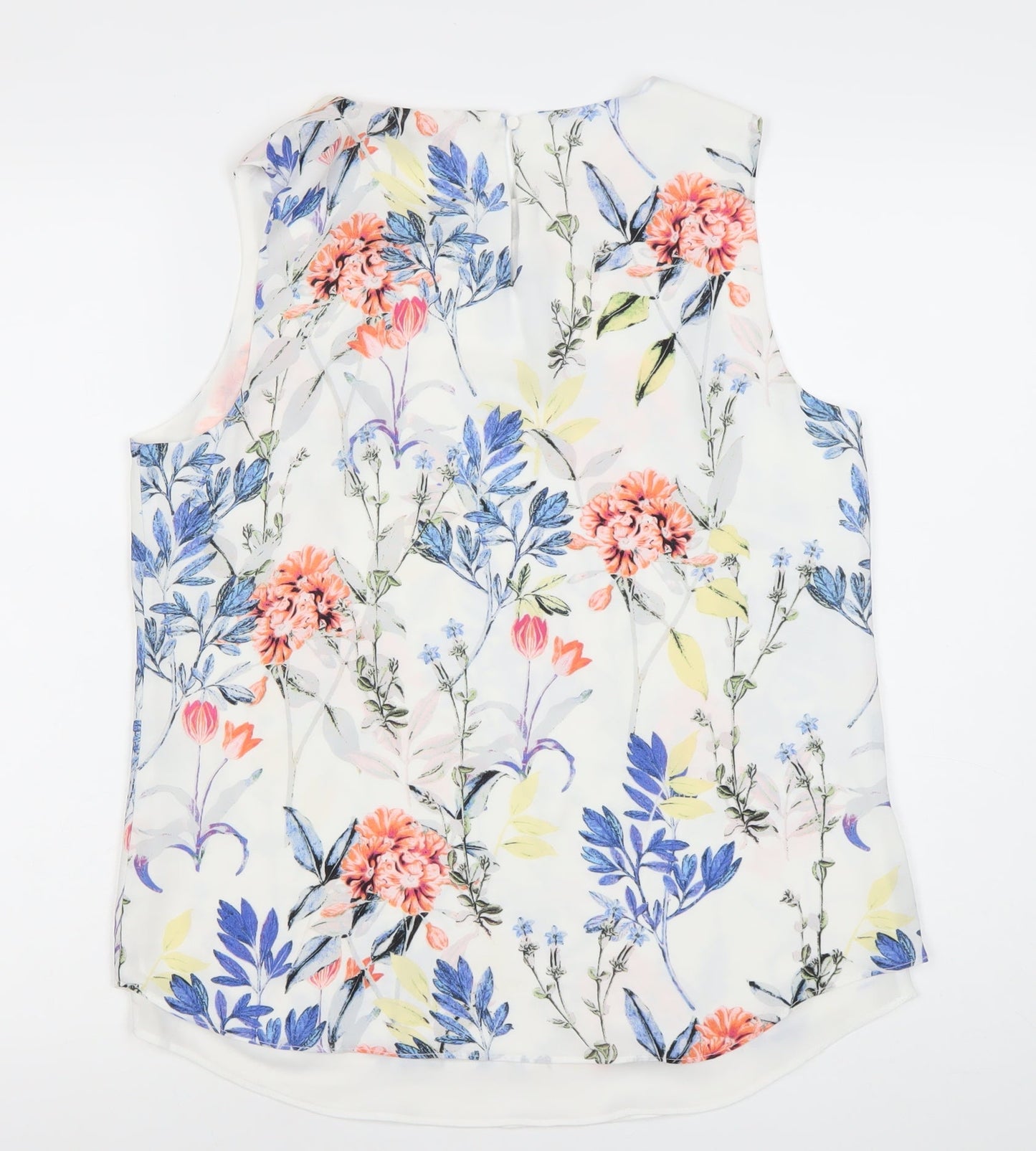 Rose Olive Womens Multicoloured Floral Sleeveless Blouse M