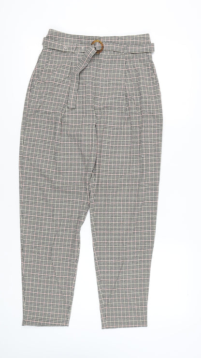 Womens UK Size 8 MNG Basics Regular Fit Paperbag Multicoloured Trousers