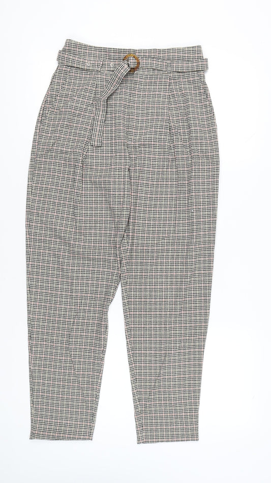 Womens UK Size 8 MNG Basics Regular Fit Paperbag Multicoloured Trousers