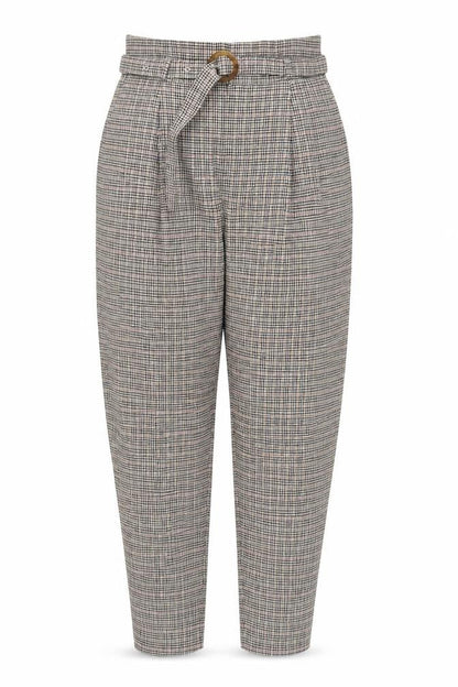 Womens UK Size 8 MNG Basics Regular Fit Paperbag Multicoloured Trousers