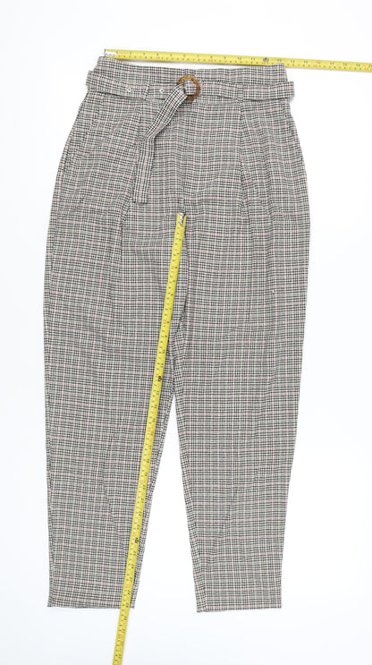 Womens UK Size 8 MNG Basics Regular Fit Paperbag Multicoloured Trousers
