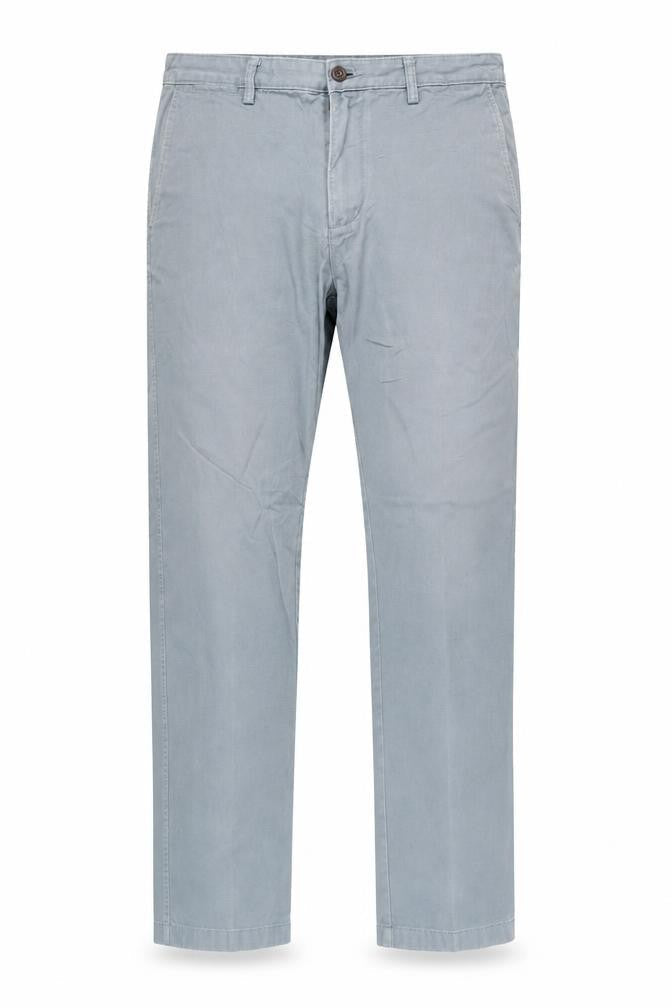 Mens UK Size 35 Lands' End Classic Fit Chino Blue Trousers