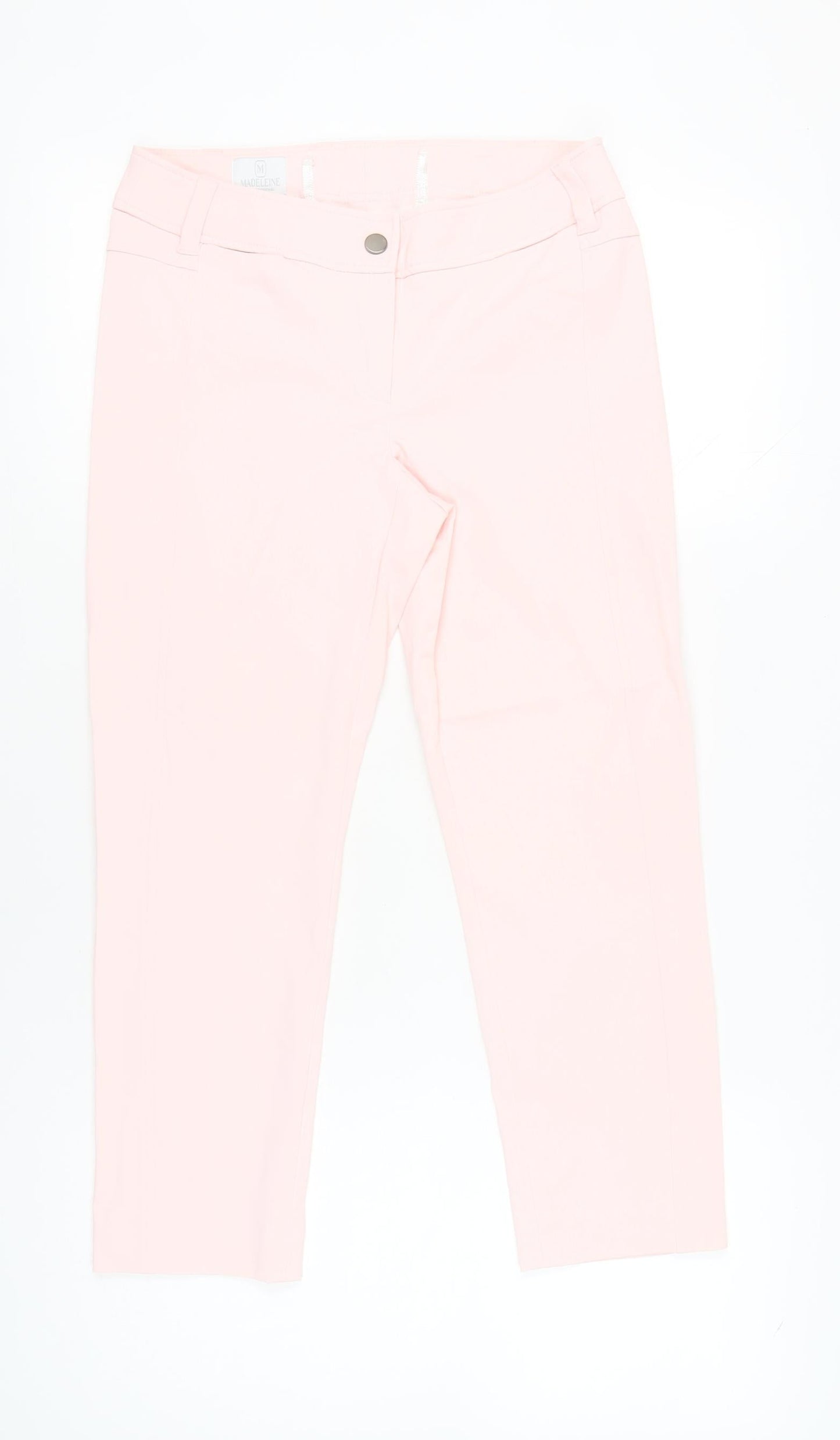 Madeleine Women’s Pink Slim Fit Cropped Trousers Size 12S