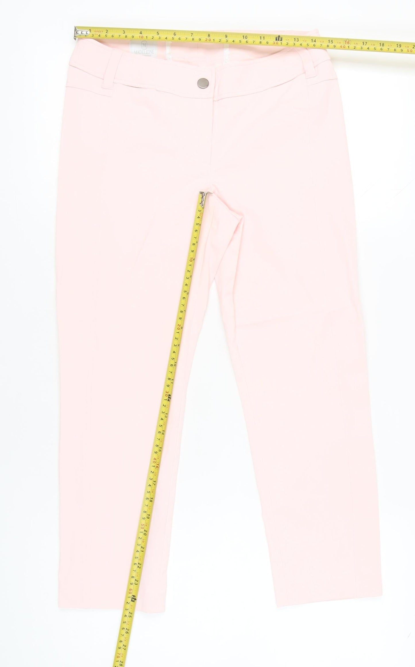 Madeleine Women’s Pink Slim Fit Cropped Trousers Size 12S