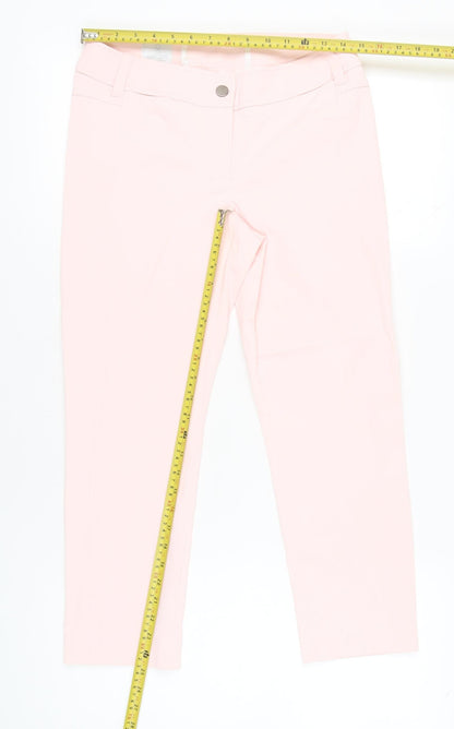 Madeleine Women’s Pink Slim Fit Cropped Trousers Size 12S