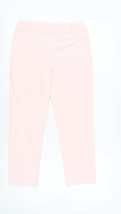 Madeleine Women’s Pink Slim Fit Cropped Trousers Size 12S