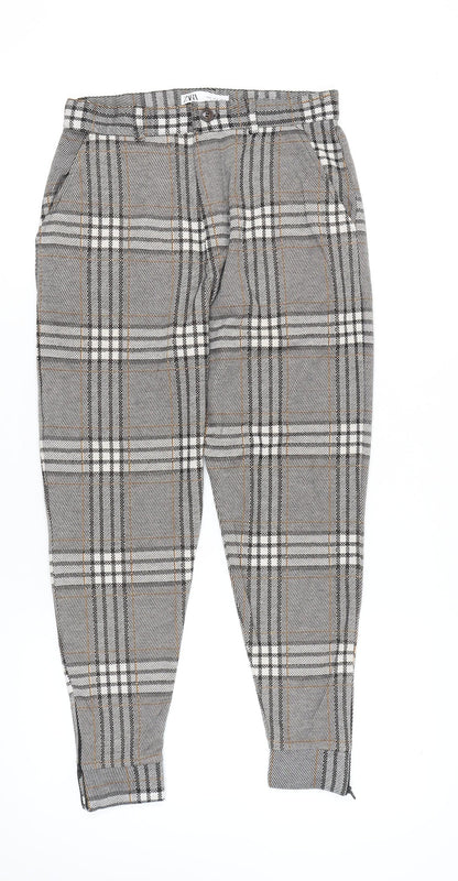 Womens UK Size M Zara Slim Fit Business Casual Workwear Grey Trousers