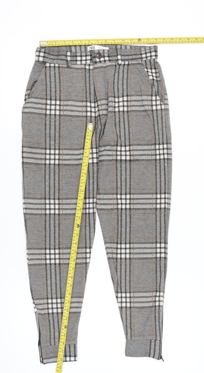 Womens UK Size M Zara Slim Fit Business Casual Workwear Grey Trousers