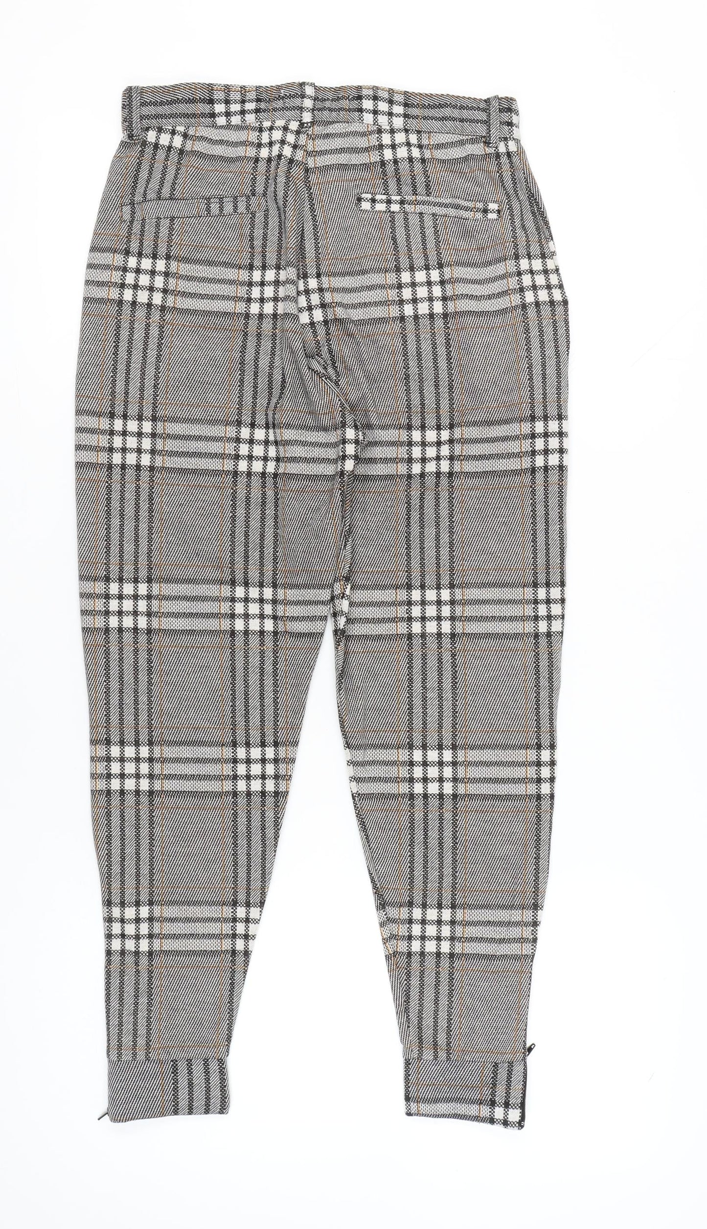 Womens UK Size M Zara Slim Fit Business Casual Workwear Grey Trousers