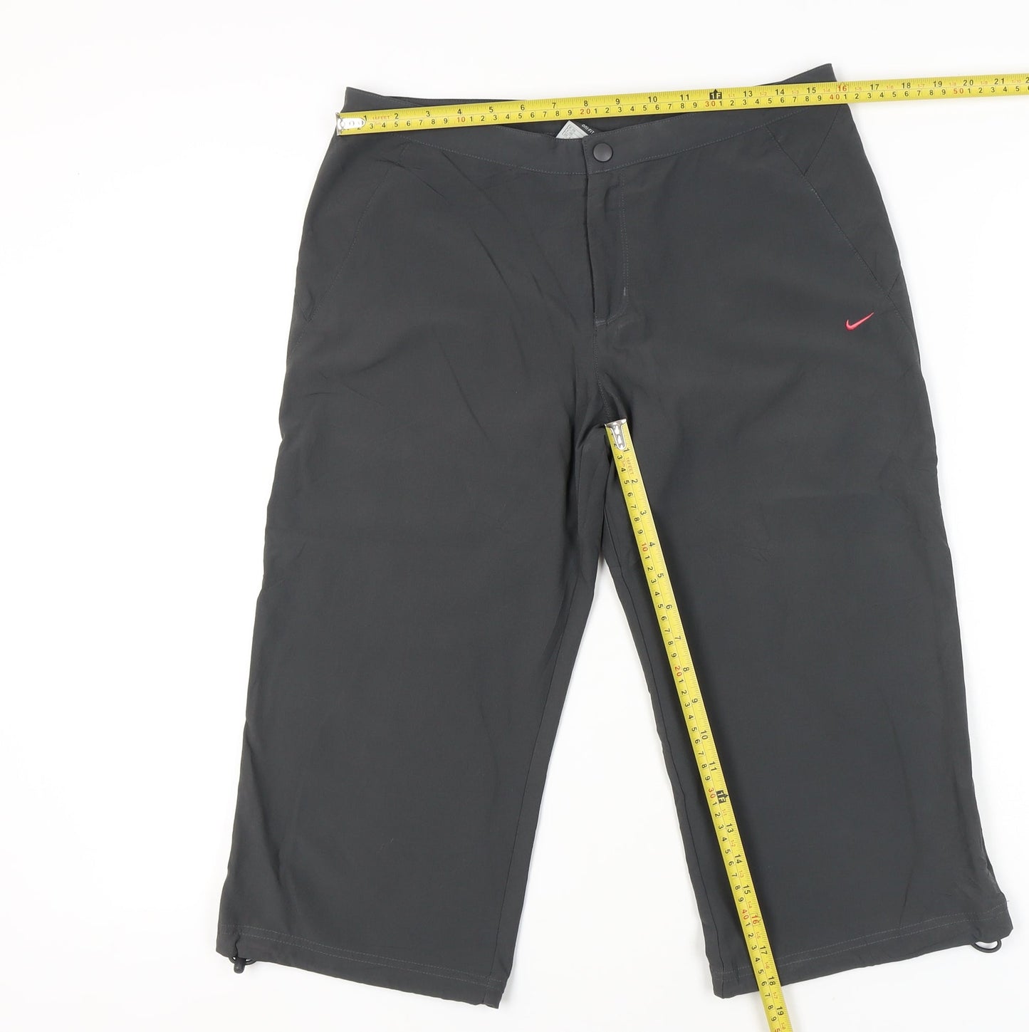 Womens UK Size 10 Nike Regular Fit Capri Black Trousers