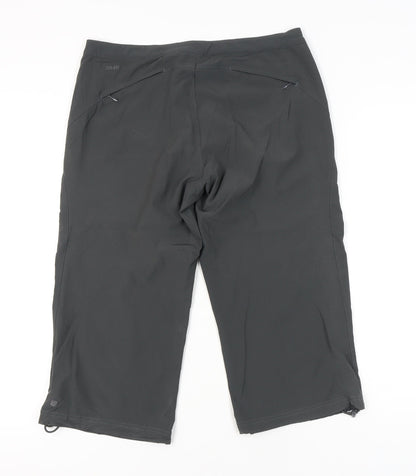 Womens UK Size 10 Nike Regular Fit Capri Black Trousers
