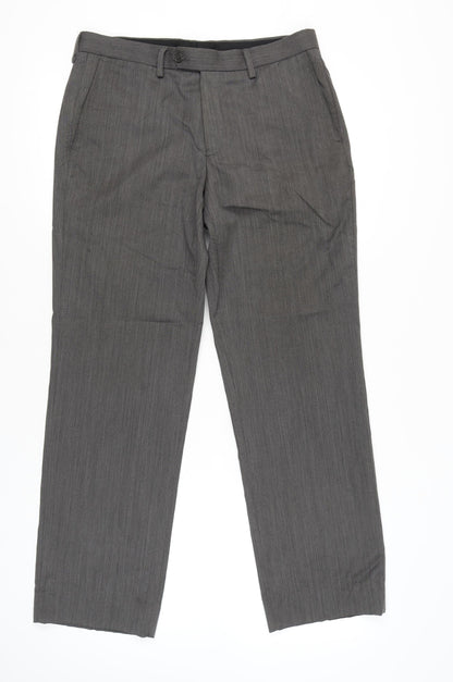 Next Men’s Grey Regular Fit Dress Pants Trousers Size 32x31