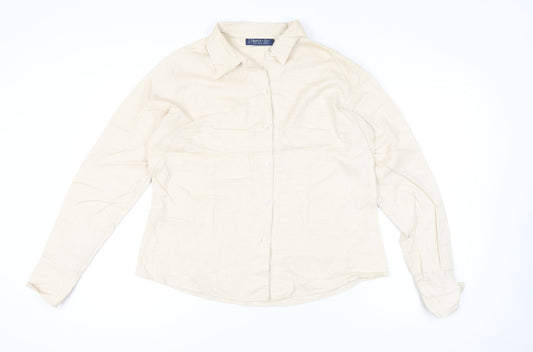 Womens UK Size 18 Hilditch & Key Beige Classic Button-Up