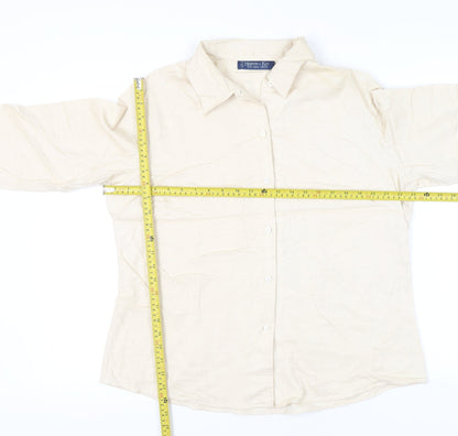Womens UK Size 18 Hilditch & Key Beige Classic Button-Up