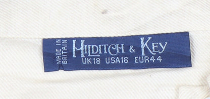 Womens UK Size 18 Hilditch & Key Beige Classic Button-Up