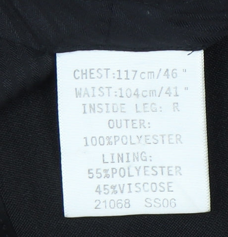 1860 Menswear Men's Black Formal Dress Pants Size 41 Waist