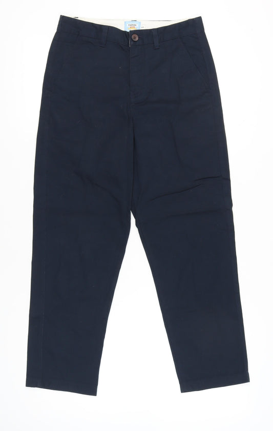 Farah Men’s Blue Chino Trousers Size 28R Cotton Blend