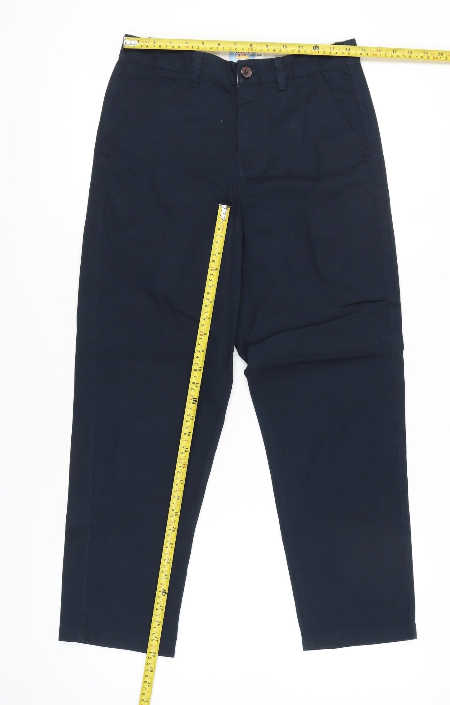 Farah Men’s Blue Chino Trousers Size 28R Cotton Blend