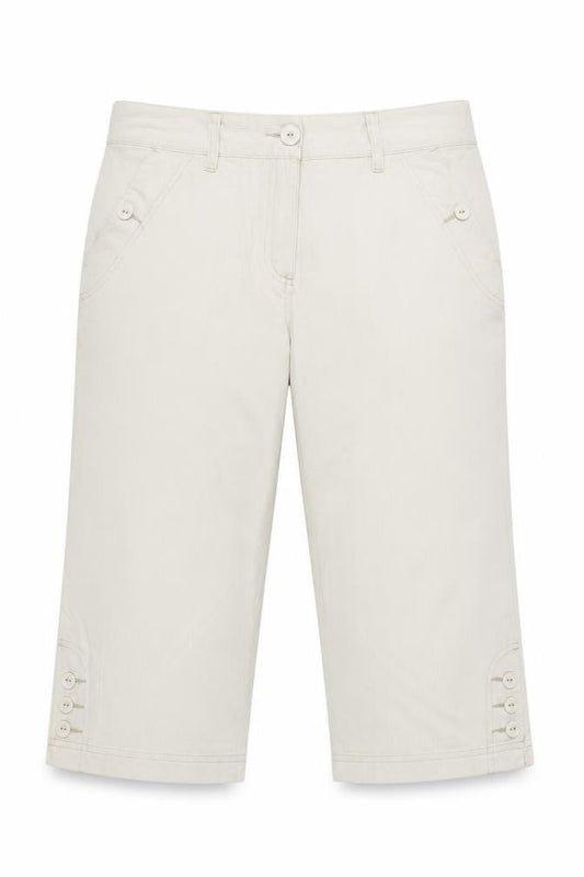Womens UK Size 6 Van Heusen Regular Fit Capri Beige Trousers