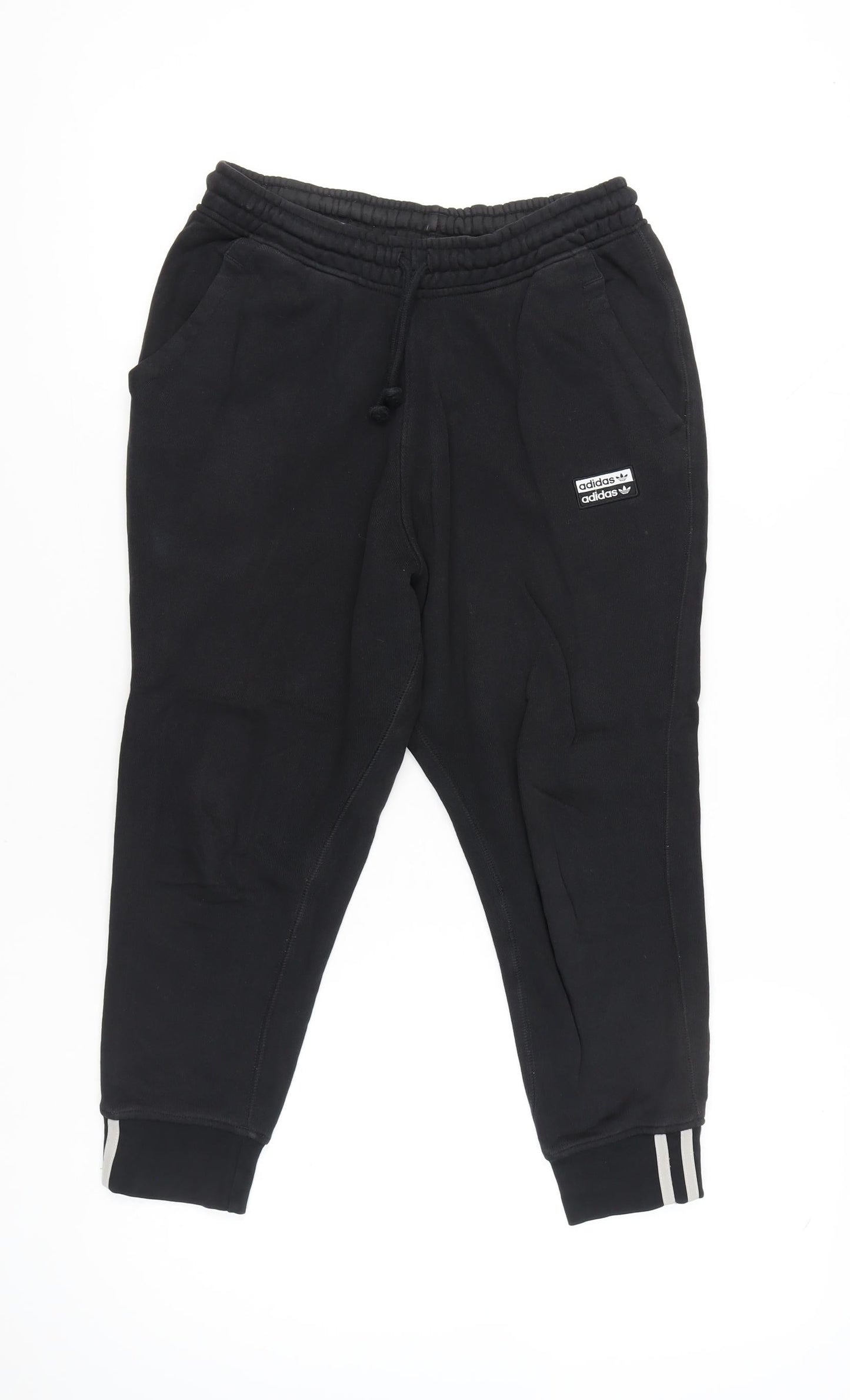 Adidas Womens Black Jogger Sweatpants Size 8 Cotton Blend Activewear