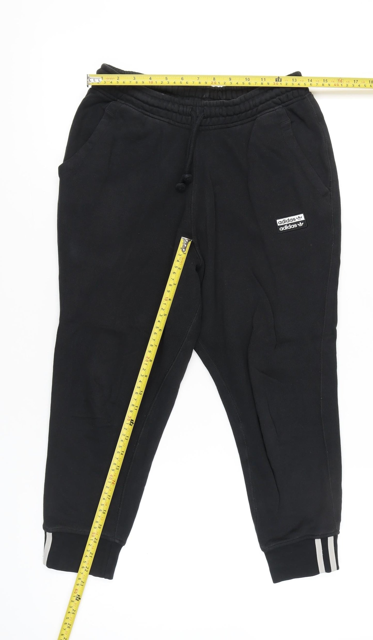 Adidas Womens Black Jogger Sweatpants Size 8 Cotton Blend Activewear