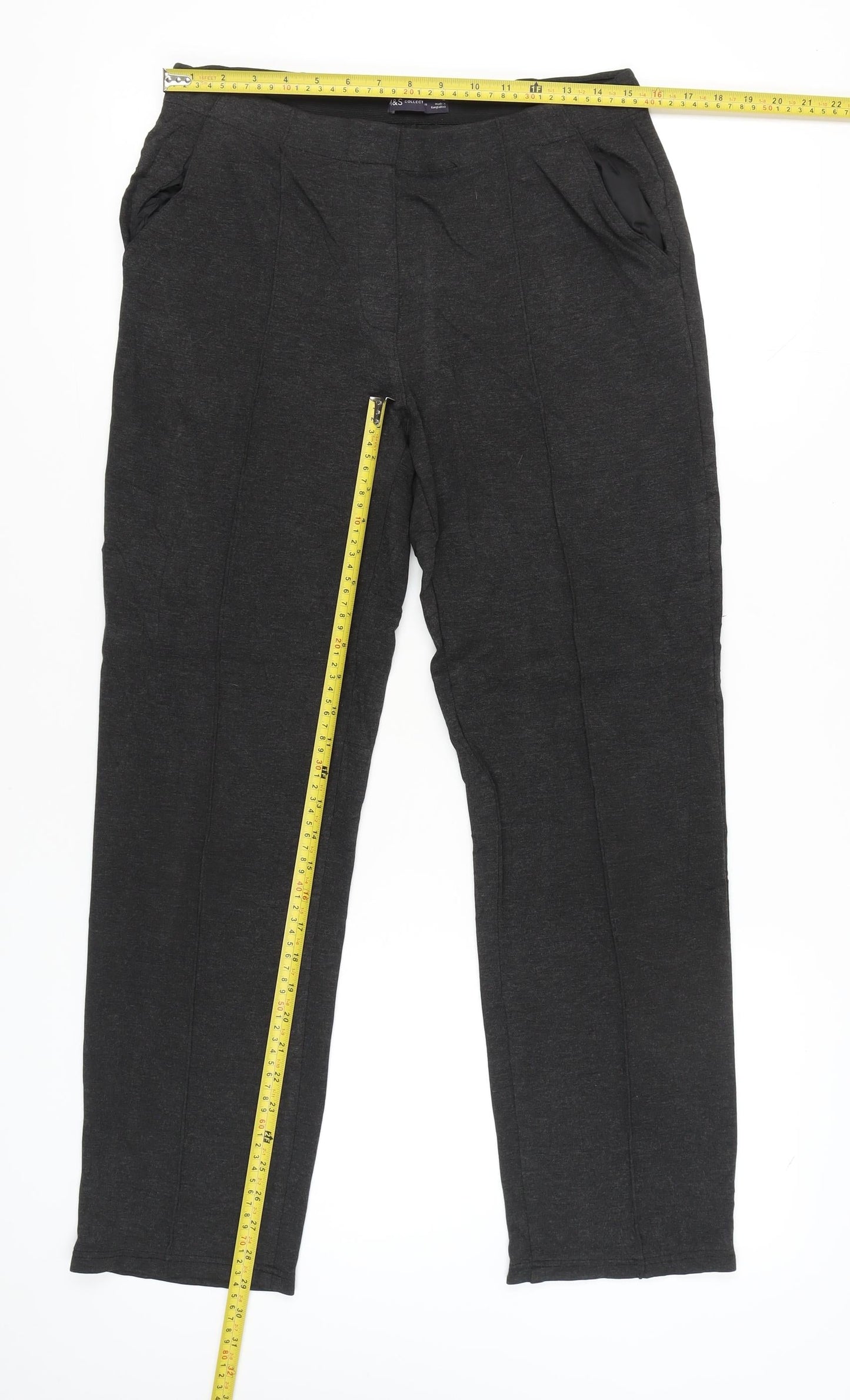 Womens UK Size 12 Marks and Spencer Regular Fit BusinessCasualWorkwear Grey Trou