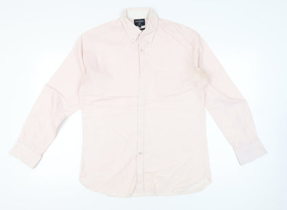 T.M. Lewin Men’s Pink Check Shirt M Button Down Collared Long Sleeve