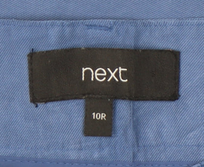 Next Womens Blue Wide Leg Trousers Size 10 Regular Viscose Blend