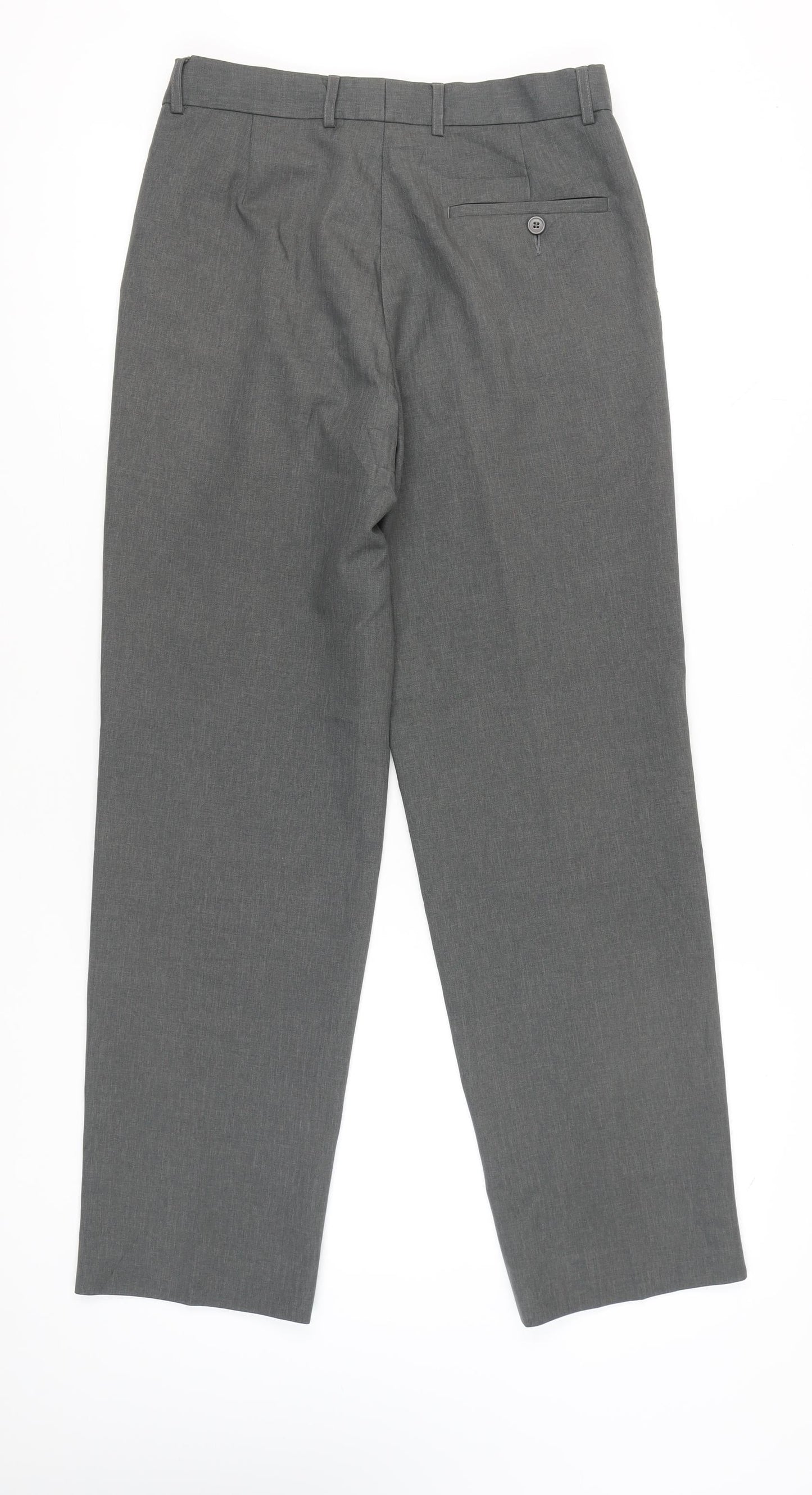 Thomas Nash Men's Grey 30in Waist 31in Leg Pleated Dress Pants