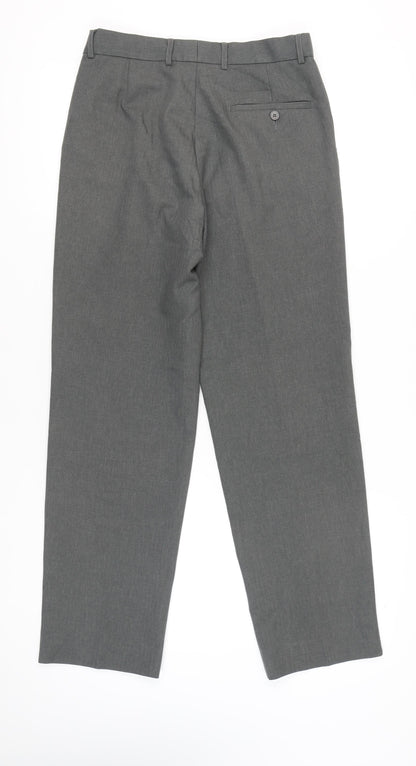 Thomas Nash Men's Grey 30in Waist 31in Leg Pleated Dress Pants