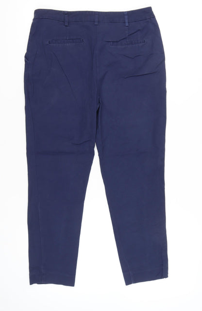 Nutmeg Women’s Blue Chino Trousers Size 14 Cotton Elastane