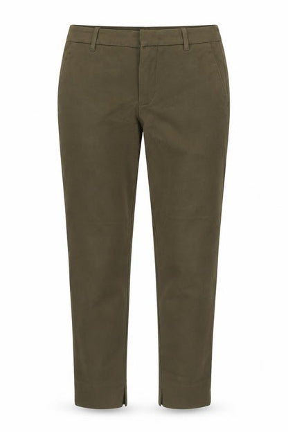 Womens UK Size 2 Zara Slim Fit Chino Green Trousers