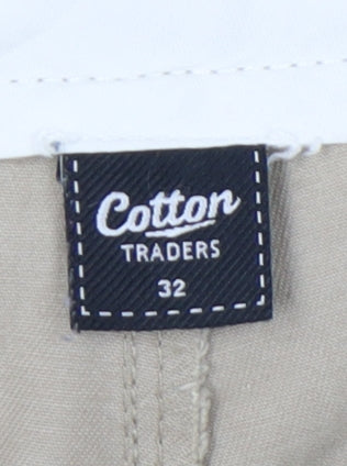 Mens UK Size 32 Cotton Traders Regular Fit Chino Beige Trousers
