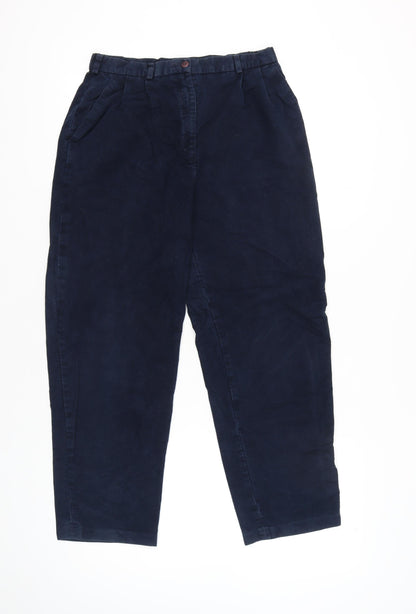 Womens UK Size 12 Country Collection Regular Fit Chino Blue Trousers