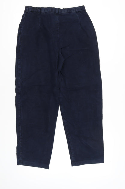 Womens UK Size 12 Country Collection Regular Fit Chino Blue Trousers