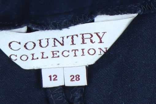 Womens UK Size 12 Country Collection Regular Fit Chino Blue Trousers