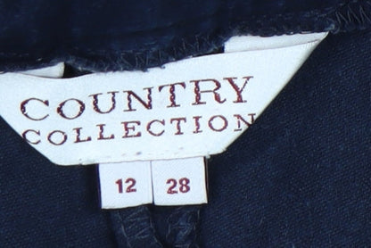 Womens UK Size 12 Country Collection Regular Fit Chino Blue Trousers