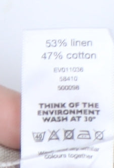 Stone Bay Men’s Beige Chino Trousers Linen Blend 38W 34L Straight