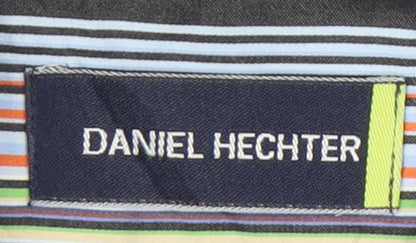 Daniel Hechter Men's Multicoloured Stripe Long Sleeve Button-Up Shirt L