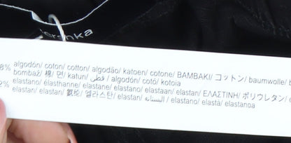 Bershka Womens Black Cargo Trousers L Cotton Blend Casual