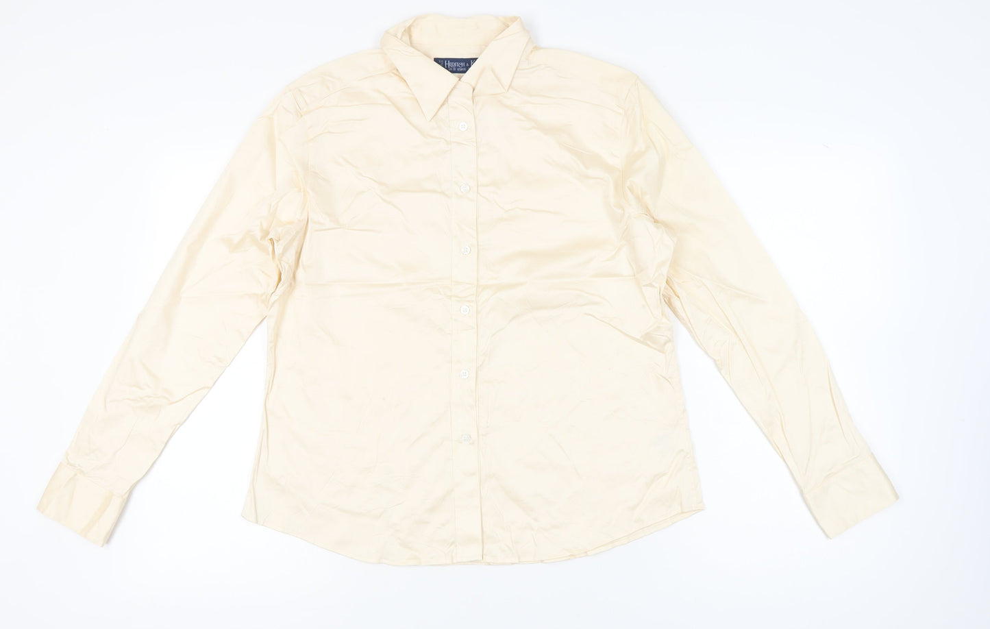Womens UK Size 18 Hilditch & Key Beige Classic Button-Up