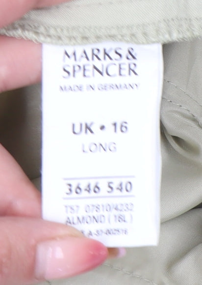 Womens UK Size 16 Marks and Spencer Regular Fit Business Casual Workwear Beige T