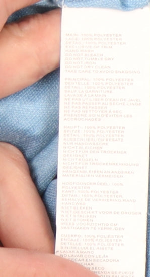 Boohoo Women Blue Halter Bodycon Mini Dress UK 10 Fringe Party