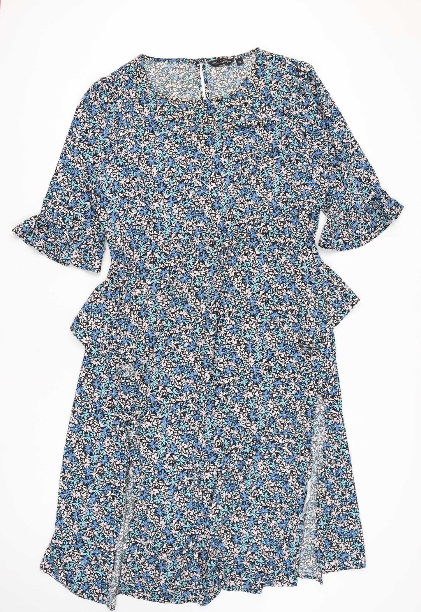 Dorothy Perkins Women’s Blue Floral Shift Dress UK 20