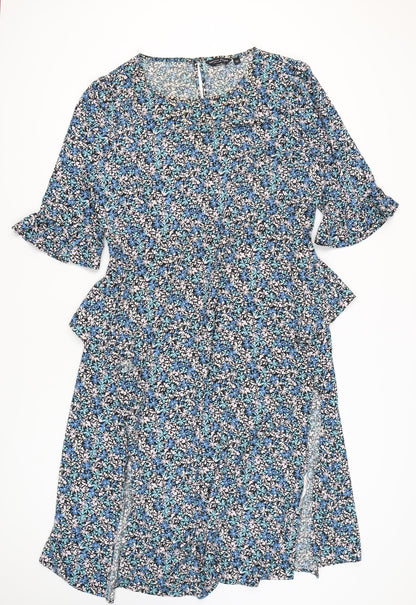 Dorothy Perkins Women’s Blue Floral Shift Dress UK 20