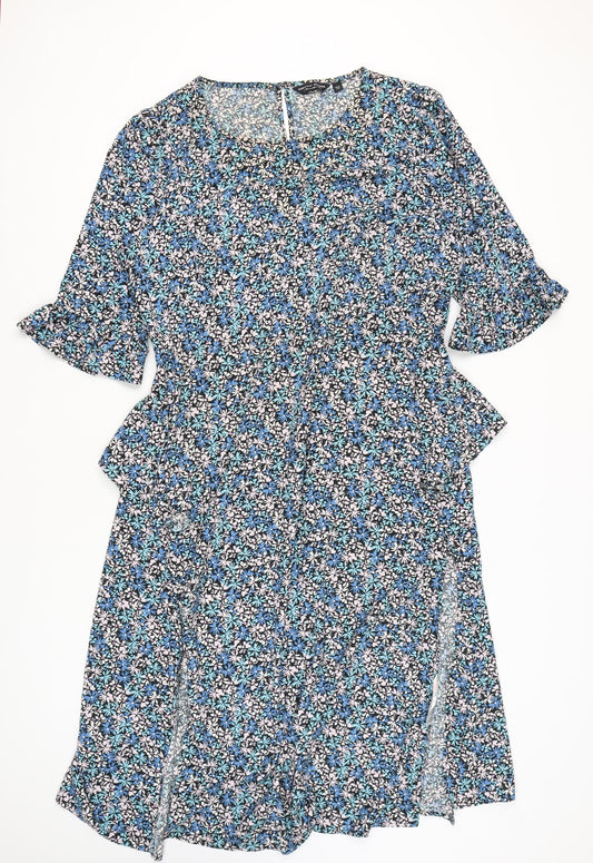 Dorothy Perkins Women’s Blue Floral Shift Dress UK 20
