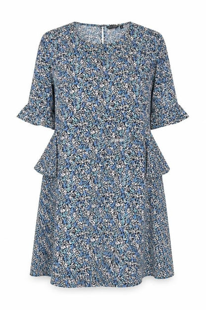 Dorothy Perkins Women’s Blue Floral Shift Dress UK 20