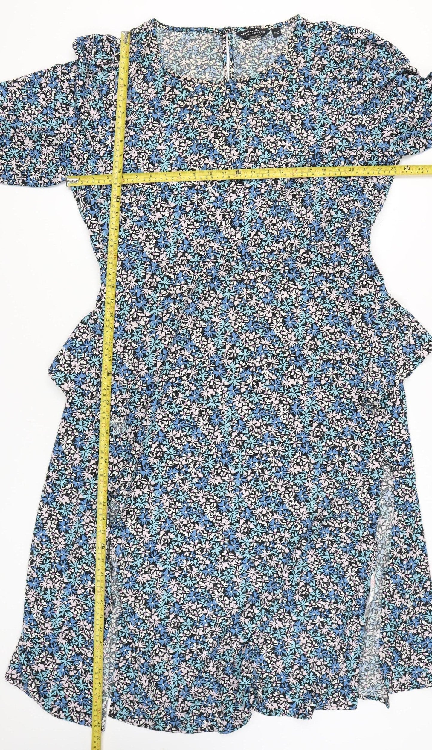 Dorothy Perkins Women’s Blue Floral Shift Dress UK 20