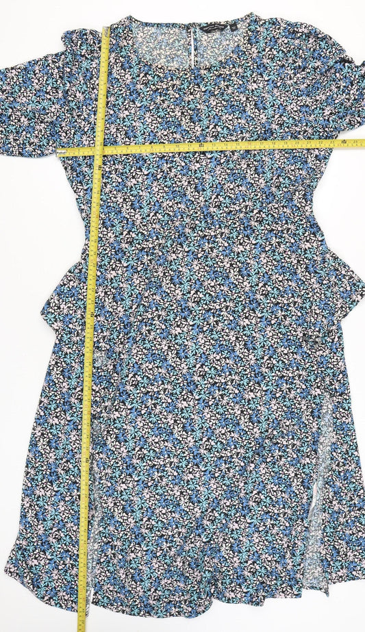 Dorothy Perkins Women’s Blue Floral Shift Dress UK 20