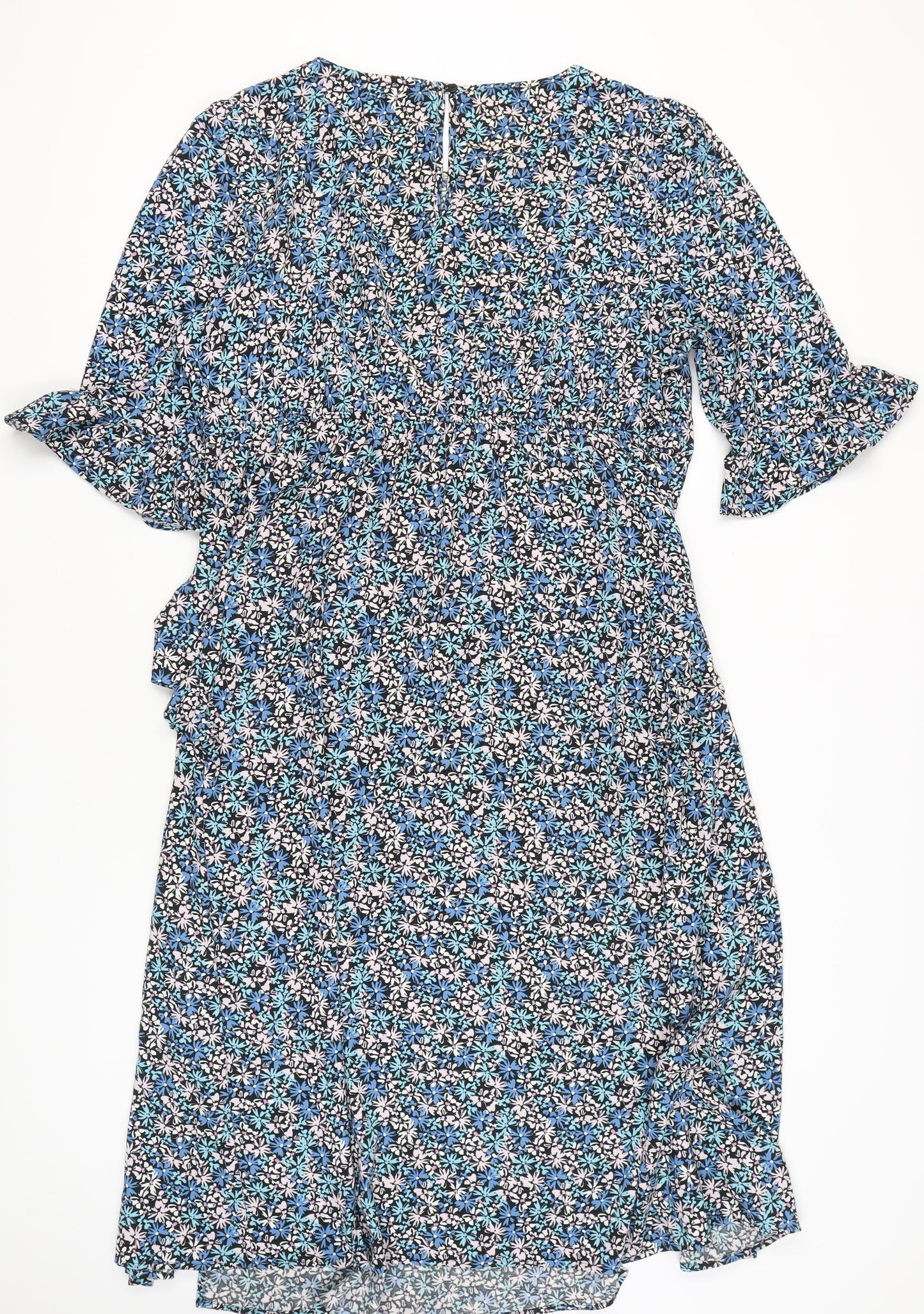 Dorothy Perkins Women’s Blue Floral Shift Dress UK 20